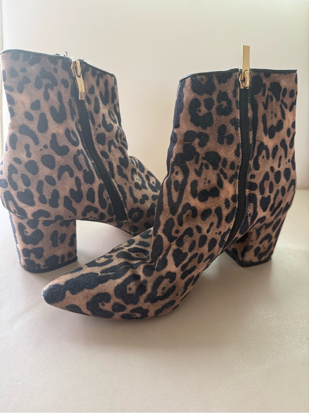 bolle Leopard Print Ankle Boots - Brown & Black